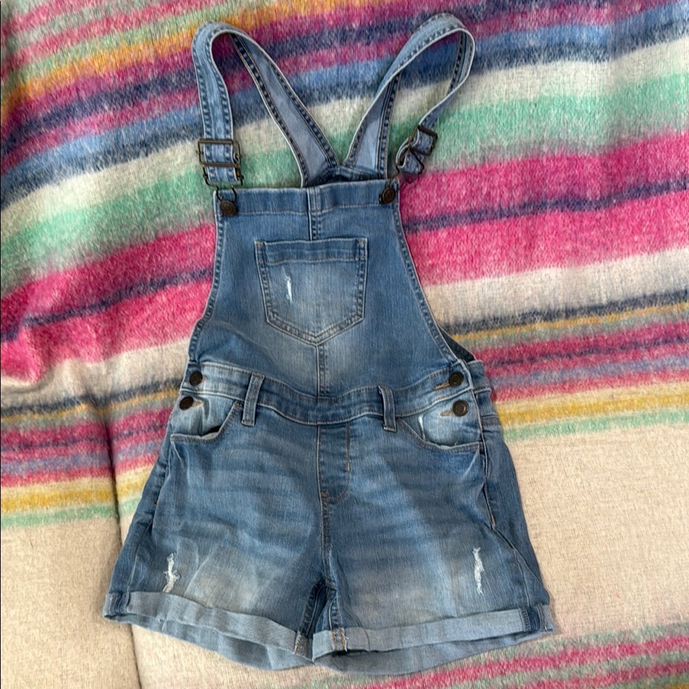 SO Blue Denim Overalls with Adjustable Straps